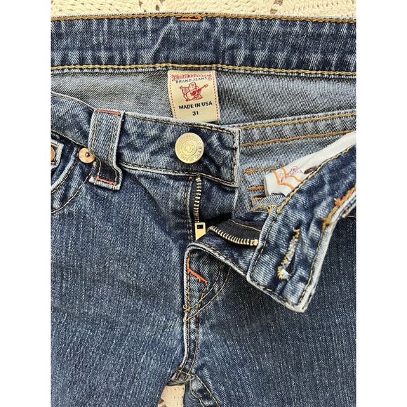 Vintage True Religion Joey Flare Jeans Low Rise USA 31 Y2K Bootcut 2000 Mallcore - Picture 7 of 9